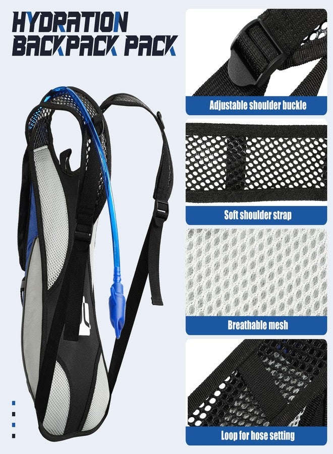 Reginary 2 Pack Hydration Backpack Pack with 2L Water Bladder, Hiking Backpack with Hydration Bladder Water Rucksack Backpack Bladder Bag Cycling Bicycle Bike/Hiking Climbing Pouch (Black, Blue) - Image 4