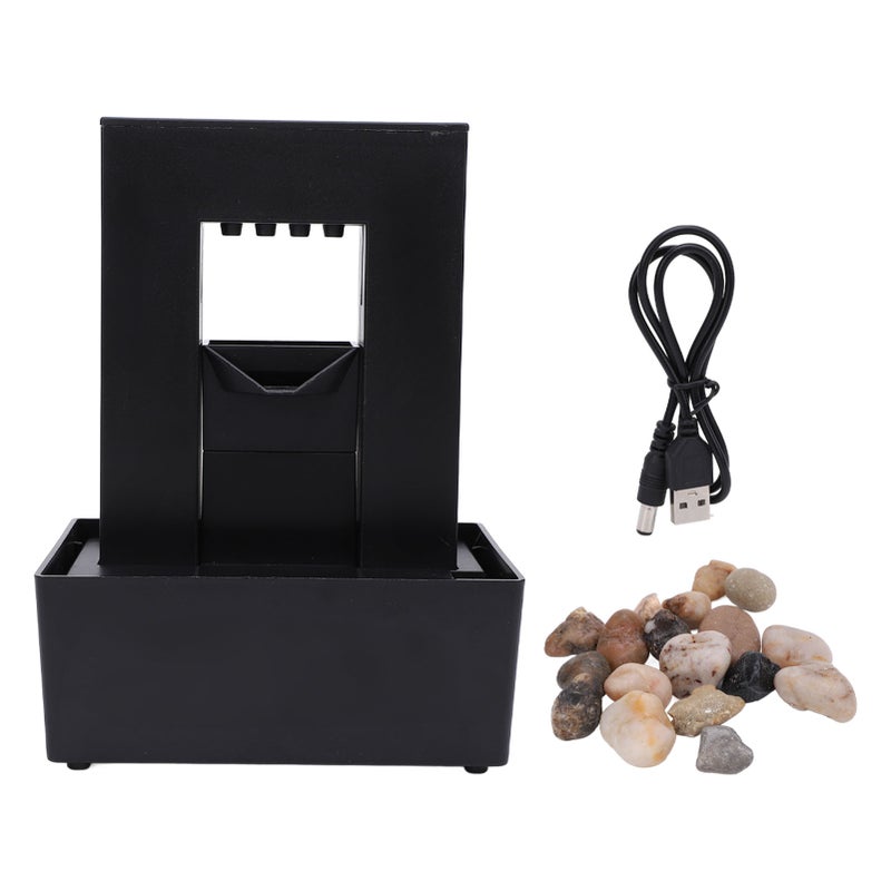 Decorative Indoor Fountain Plastic Small LED Light Gurgling Water Fountain for Home and Office - Image 1