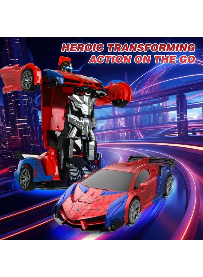 ESSEN Spider Transform RC Cars Toys 2-in-1 Transforming Remote Control Car for Kids, 2.4GHz Remote Control Car One-Button Deformation, Fast 360°Rotation Robot Toys Birthday Gifts for 3 4 5 6 7 8 9 10 Year Old Boys Girls Age 4-7 8-12 - Image 5