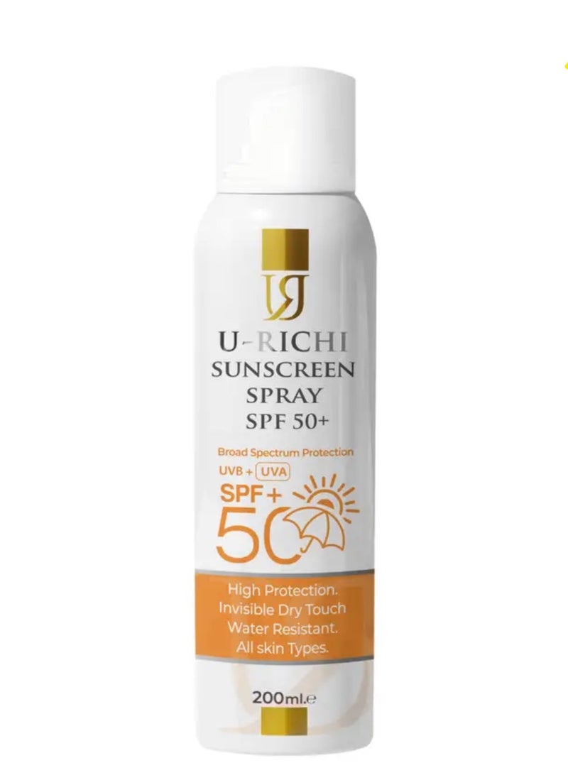 U-RICHI SUNSCREEN SPRAY SPF 50+ 200 ml