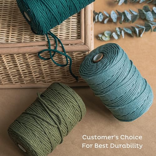 Nook Theory Macrame Cord - 3mm 220 Yards Cotton Rope, 4mm 5mm Yarn, String for Crafts, Perfect for Macrame Wall Hanging and Boho Decorations (Burnt Orange) - Image 4