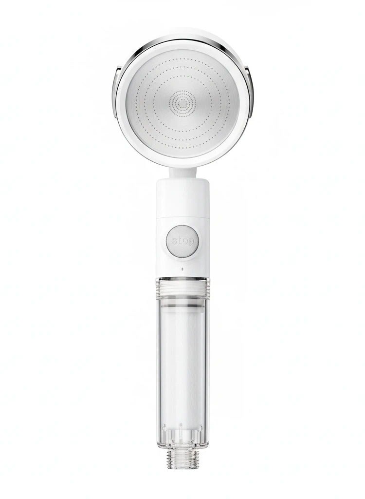 Filtered Shower Head with Handheld, High Pressure Showerhead Filter for Hard Water - 3 Spray Modes, Adjustable Angle Shower Head Water Softener, Removable Filtering Showerhead with 3 Extra Filters - Image 2