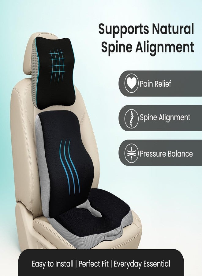 Sleepsia Orthopedic Back Support for Office Chair 1 Year Warranty Lumbar Support for Office Chair, Car Seat Back Support, Memory Foam Pillow (Memory Foam, Car Seat Combo 3 in 1) - Image 4