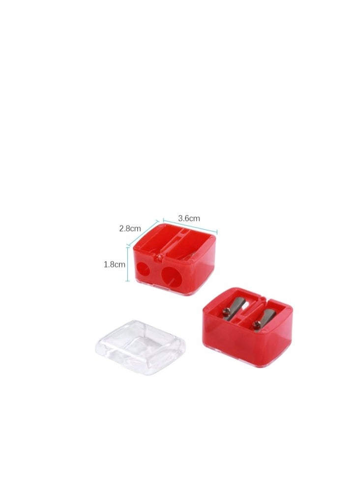 Generic Dual Pencil Sharpener for Eyebrow & Eye Pencils – 2-Hole Design for Precise Makeup  - Image 2