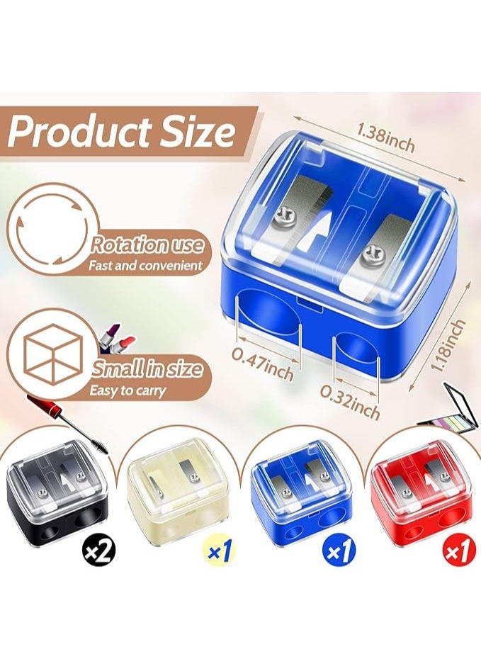 Generic Dual Pencil Sharpener for Eyebrow & Eye Pencils – 2-Hole Design for Precise Makeup  - Image 4