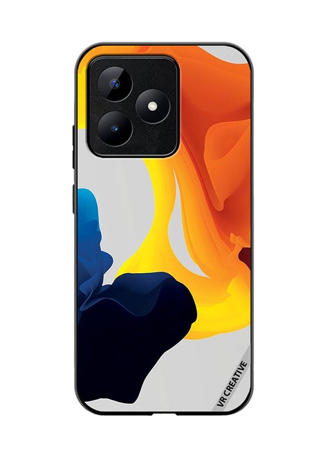 Protective Case Cover For Realme C53 Fluid Color Layers Design Multicolour