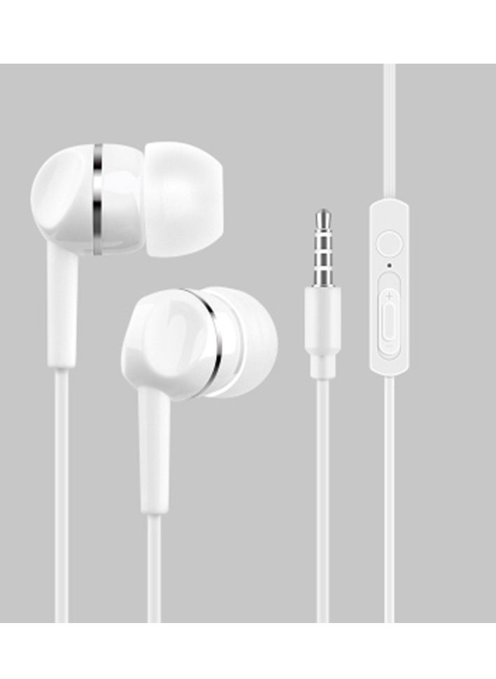 Generic In-ear music headphones with microphone and wire-controlled voice headphones (white)  - Image 1