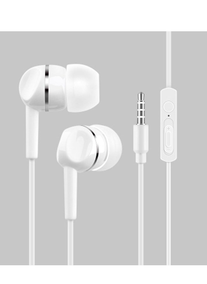 Generic In-ear music headphones with microphone and wire-controlled voice headphones (white)  - Image 2