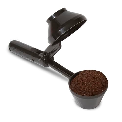 Perfect Pod EZ-Scoop Coffee Scooper & Funnel for Reusable K Cup Refillable Coffee Pods, 2 Tablespoon Capacity Black - Image 1