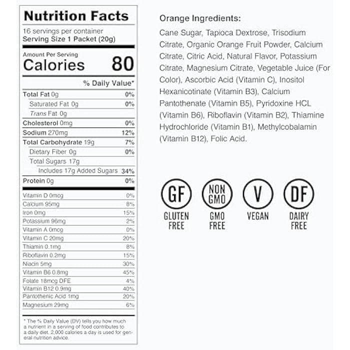 Osmo Active Hydration Electrolyte Powder - Includes Sodium, Magnesium, Potassium, Carbs & Vitamins, All Natural Ingredients, 3X Faster Hydration, Boosts Power & Endurance - 16 Packets, Orange - Image 5