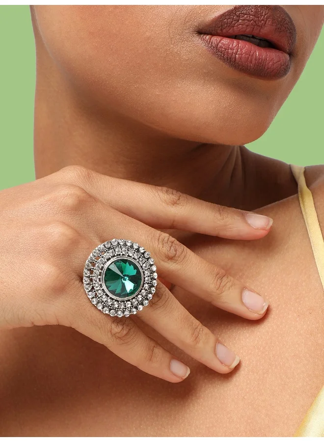 SOHI Party Artificial Cocktail Ring Jewellery