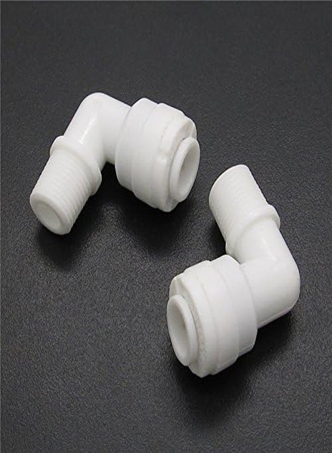 JIUWU 1/8-Inch Male Thread to 1/4-Inch Tube Elbow Quick Connect Fitting for Reverse Osmosis Water Valve Filter Pack of 5 - Image 4