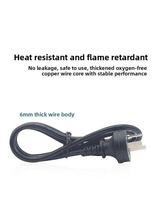 Generic - Universal Laptop Charging Line Power Adapter Power Cord Plum Blossom Mouth Word Triangle Three-hole Plug Wire-Color:Us Standard Plum Blossom Socket Power Cord [ 1m ] - Image 1
