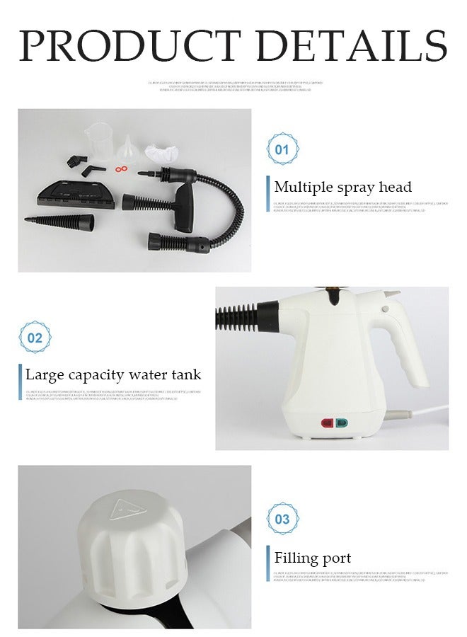 DUNISO Handheld Steam Cleaner, 1000Wmultifunctional High Temperature Pressurized Steam Cleaner, With 11Pcs Accessories, Easy To Use，Suitable For Range Hood, Gas Stove, Glass, Doors And Windows, Sofa - Image 5