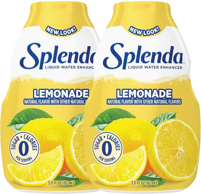 SPLENDA Liquid Water Enhancer Drops - Sugar Free Lemonade Flavor, 3.11 Fl Oz Each Bottle (2 Pack) - Image 1