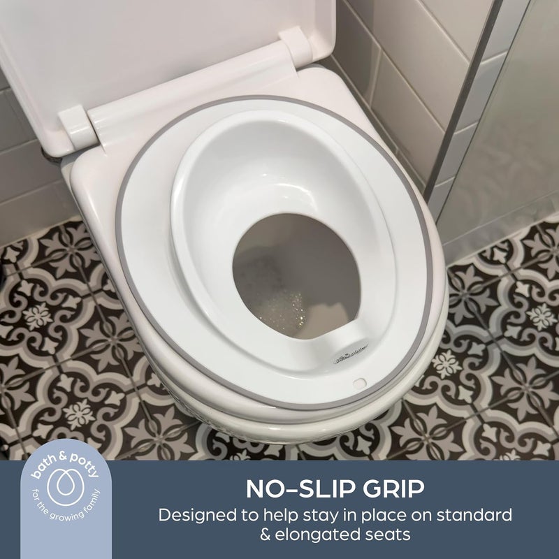 Dreambaby Toilet Trainer Potty Seat Topper - Comfortable Contoured Shape - with Hanging Loop - Grey - Model L6026 - Image 4