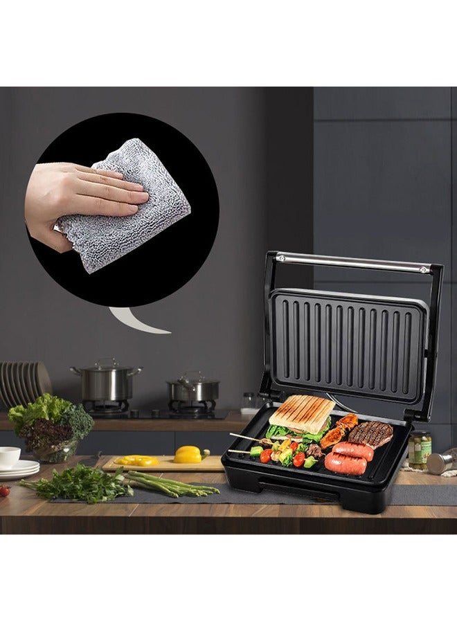 Family Health Grill, Panini Grill, Steak Machine, 2000 Watts, Non-Stick  Temperature Control,Black  - Image 2
