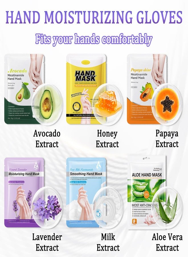 LJYBoBin Hand Mask Moisturizing Gloves 6 Pack,Hydrating Hand Mask for Women,Soft Gloves for Dry Cracked Skin J - Image 4