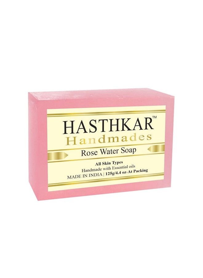 byPurenaturals - Hasthkar Handmades Glycerine Rose Water Soap 125Gm For Men & Women - Image 1