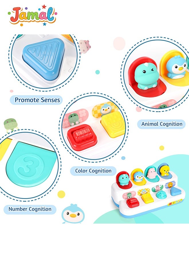 Jamal Montessori Cause and Effect Toy 6-12 Months, Baby Push Button Pop Up Animal Toy, Interactive Sensory Toys for Toddlers 1 2 3, Developmental Educational Toy for Boys Girls 9 10 11 Months - Image 4