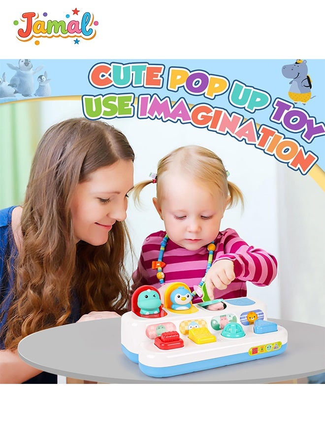 Jamal Montessori Cause and Effect Toy 6-12 Months, Baby Push Button Pop Up Animal Toy, Interactive Sensory Toys for Toddlers 1 2 3, Developmental Educational Toy for Boys Girls 9 10 11 Months - Image 2