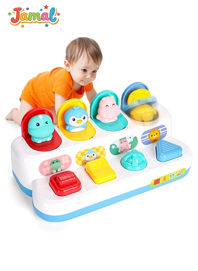 Jamal Montessori Cause and Effect Toy 6-12 Months, Baby Push Button Pop Up Animal Toy, Interactive Sensory Toys for Toddlers 1 2 3, Developmental Educational Toy for Boys Girls 9 10 11 Months - Image 1