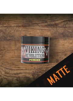 Viking Revolution Hair Pomade for Men (New Formula) - Medium Hold and Matte Shine Free for Classic Look 4oz - Water Based & Easy to Wash Out  - Image 5