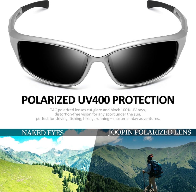 Joopin نظارات شمسية رياضية مستقطبة حماية UV400 نظارات شمسية للرجال والنساء - Image 3