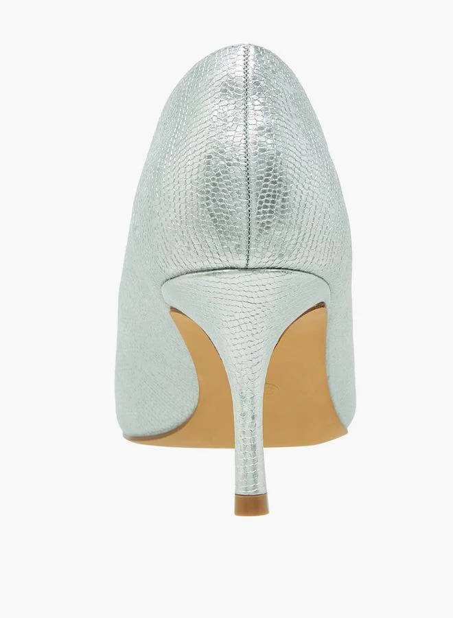 Flora Bella By Shoexpress SILVER Women Pointed Toe Pumps for Women | Best Price UAE
