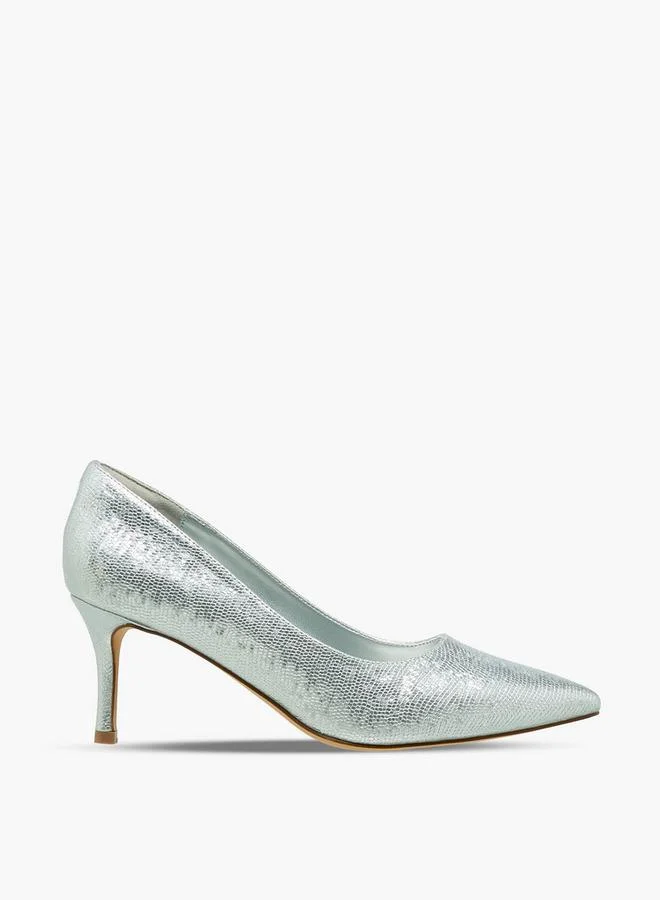Flora Bella By Shoexpress SILVER Women Pointed Toe Pumps for Women | Best Price UAE