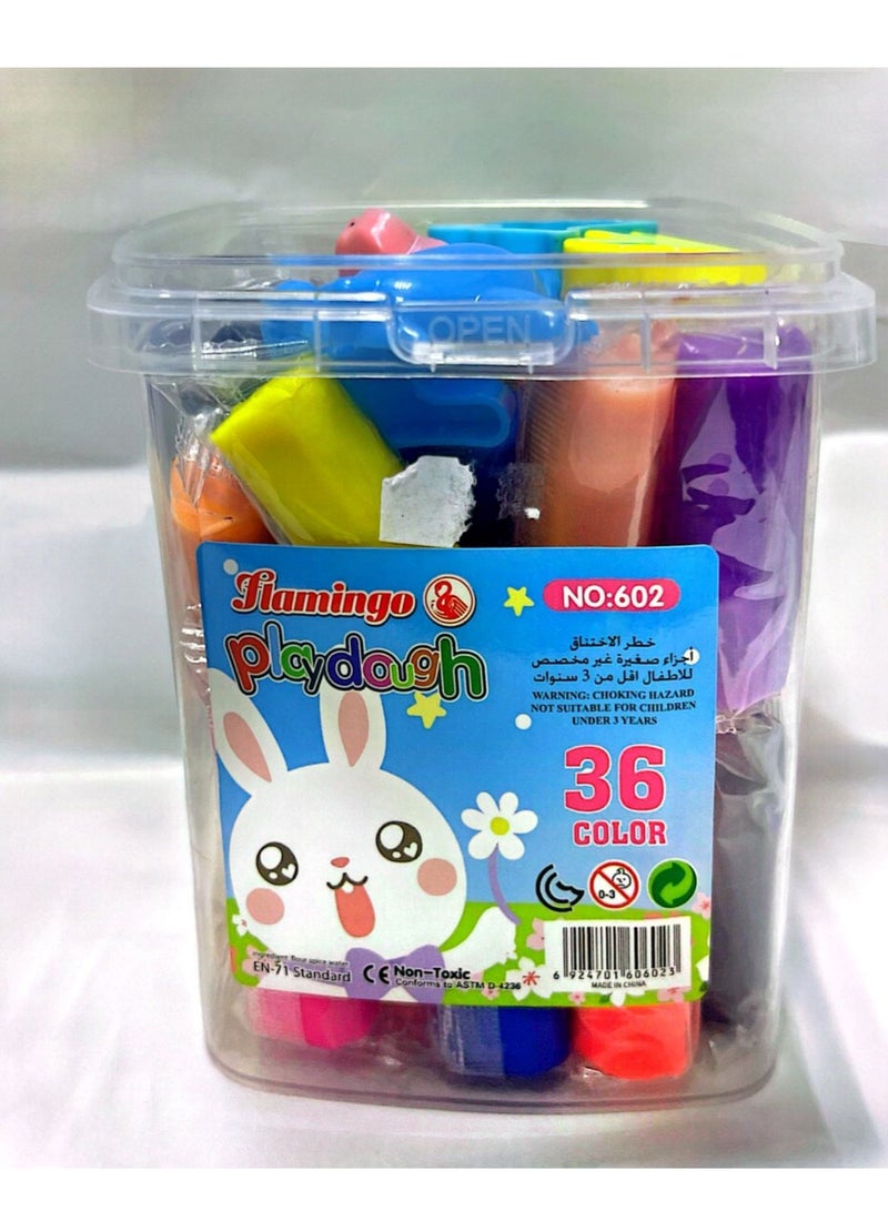 Flamingo 36-Pieces Play Dough Set Multicolor - Image 1