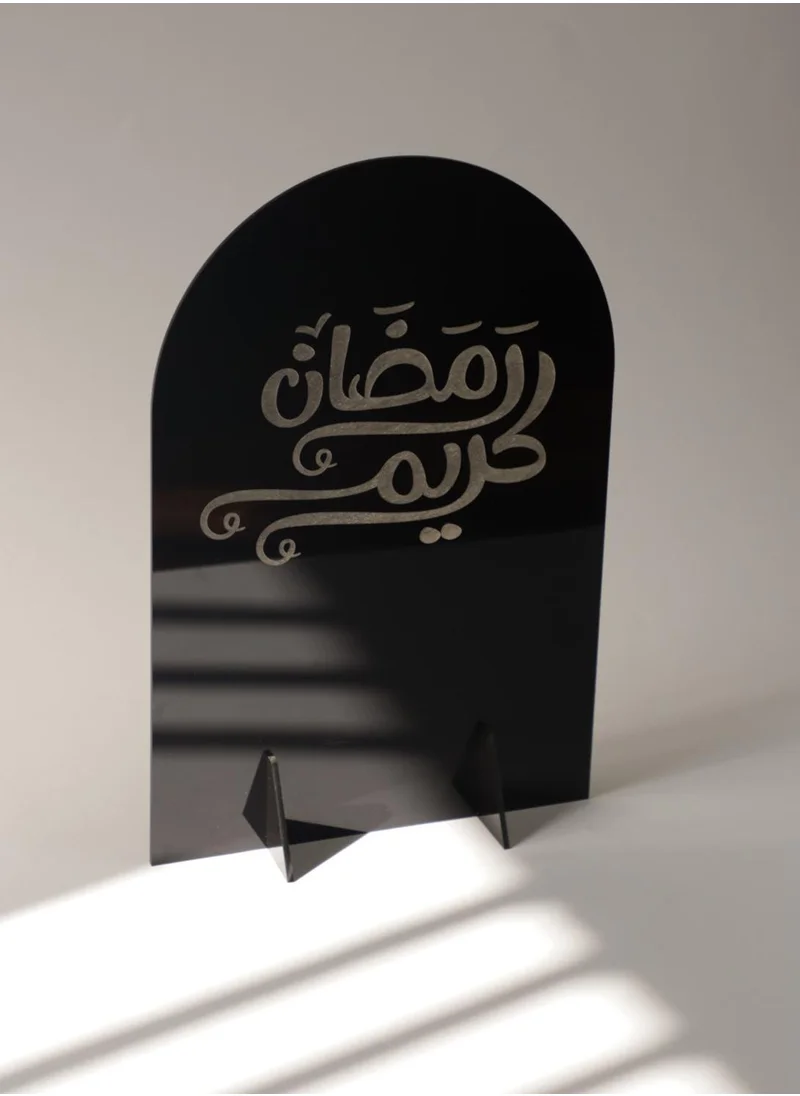 LOWHA Acrylic Decor Stand Engraved with Ramadan Kareem Design