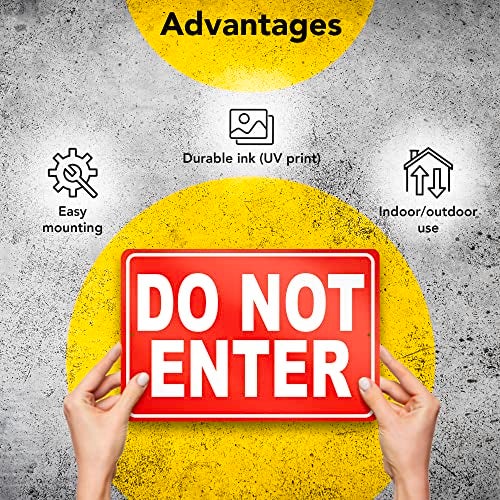 DIMARONGTON Do Not Enter Sign, 8x12 Aluminum Keep Out No Entry Sign, Indoor/Outdoor, UV Protected, Easy to Install - Image 4