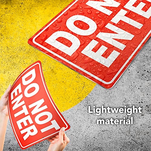 DIMARONGTON Do Not Enter Sign, 8x12 Aluminum Keep Out No Entry Sign, Indoor/Outdoor, UV Protected, Easy to Install - Image 3