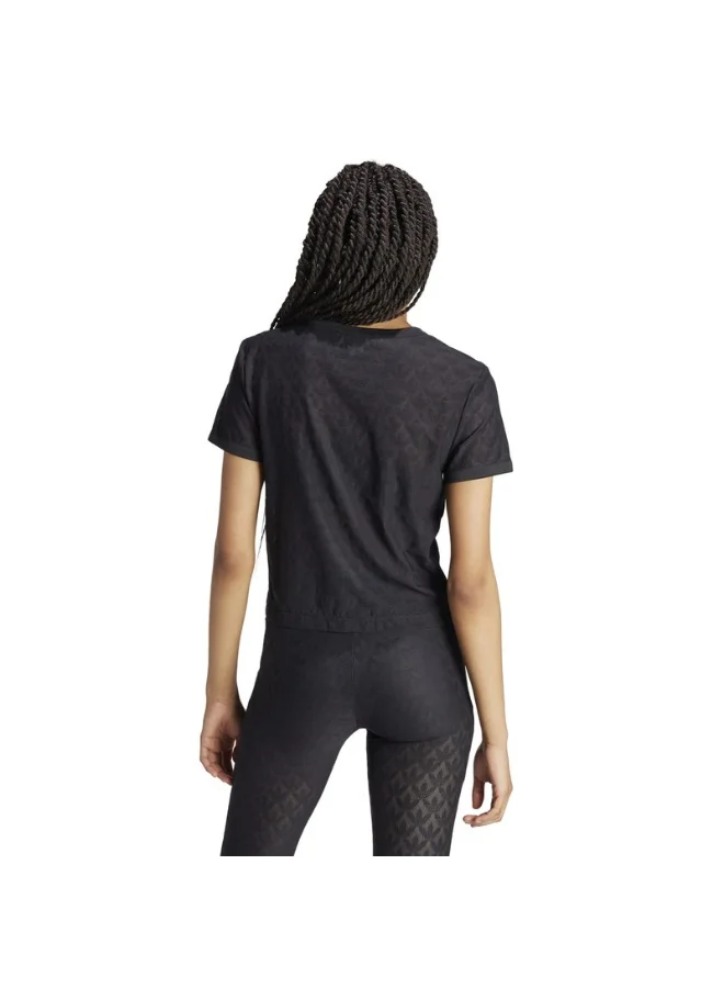 اديداس اوريجينالز adidas LACE CROP TEE Black Originals Women T-SHIRTS