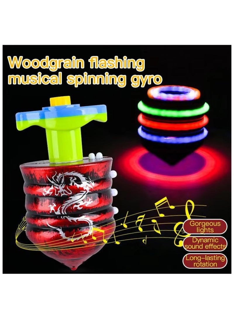 Toy Box Led Music Gyro Flashing Gyroscope Spinning Top Suitable for Adults and Kids - Image 2