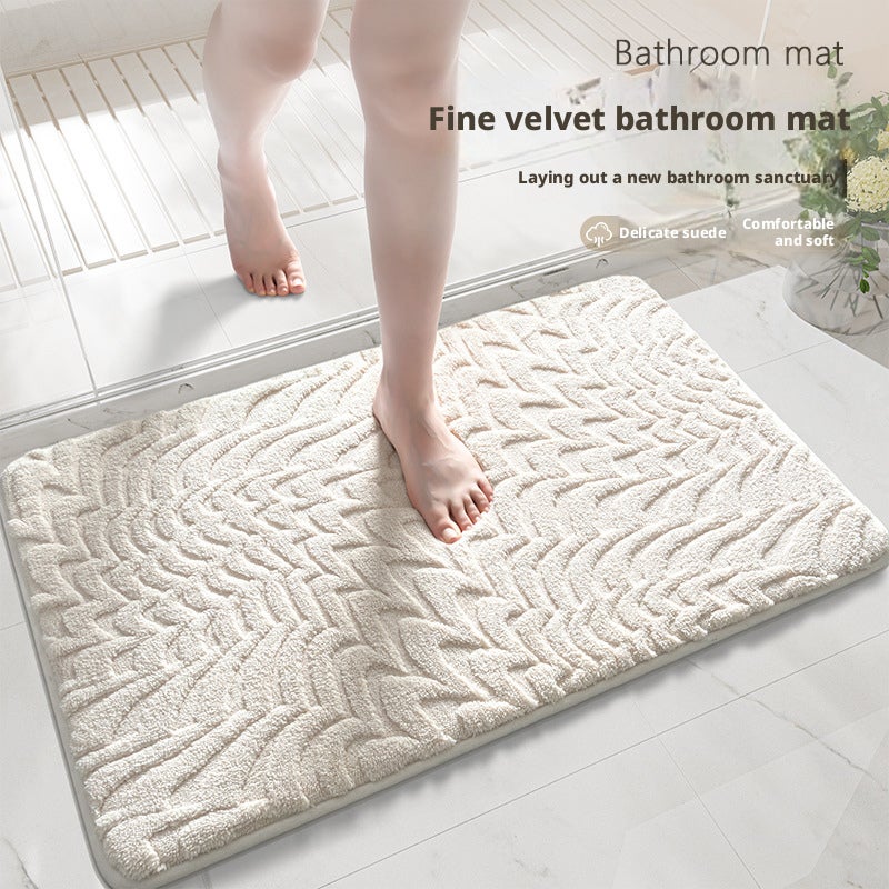 Flannel Doormat Absorbent Non-Slip for Bathroom Entrance - Image 1