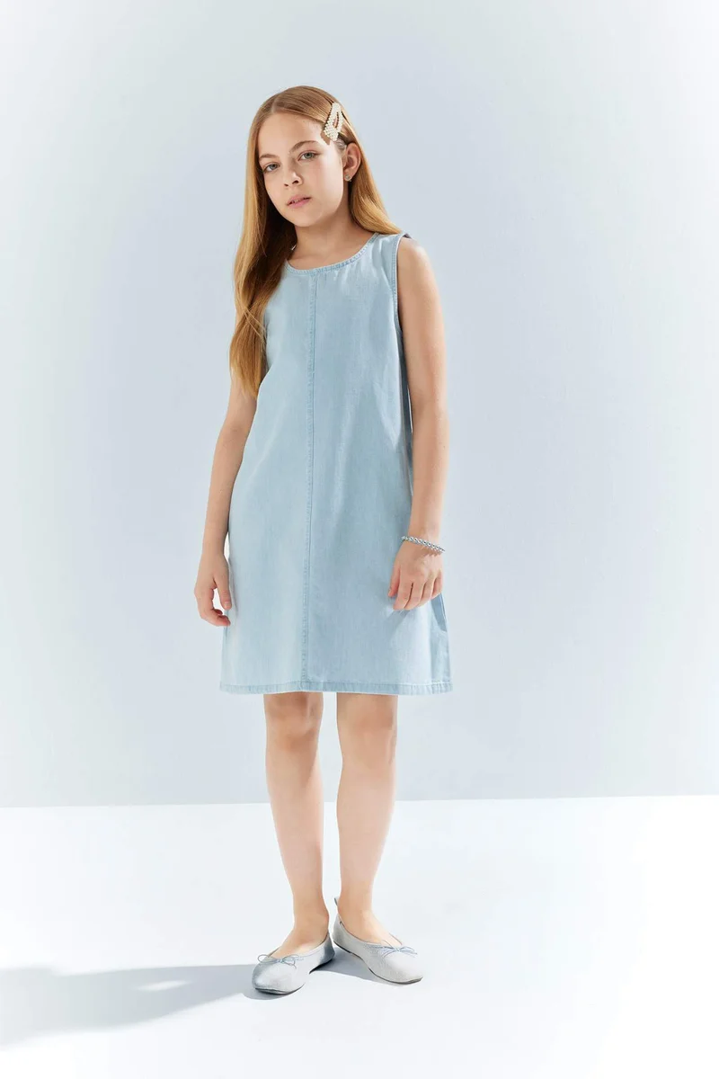 ديفاكتو Girl Sleeveless Denim Dress