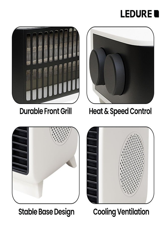 LEDURE 2000W Velar Turbonite Room Heater with 1 Year Warranty | ISI Approved High-Power Fan Blower with Adjustable Thermostat & Overheat Protection - Image 4