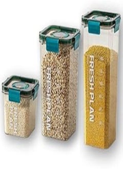 Generic A set of 3 pieces of different sizes of jumbo acrylic spice jars (400 ml, 1000 ml and 1400 ml) (Assorted Colors) 