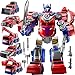 MSKOLER Robot Toys for Kids 35 Magnet Transforming Robot 5in1 Educational Toys Easy DIY Assembling Vehicle Playsets for Boys and Girls Red - Image 2