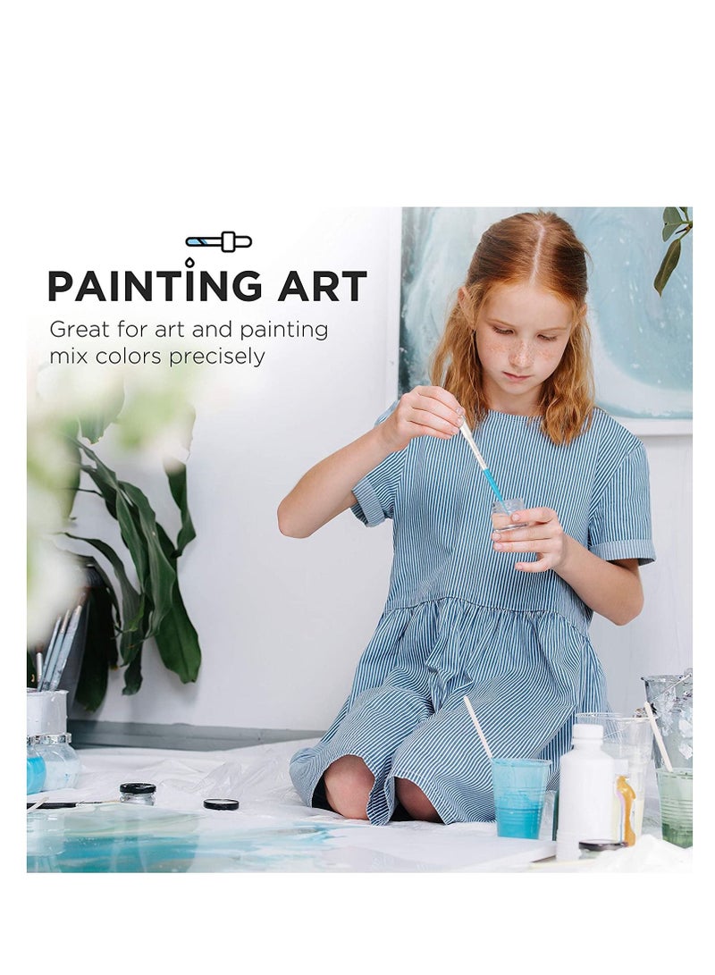 Y&D 100pcs Plastic Disposable Transfer Pipettes - 3ml Calibrated Graduated Eye Dropper Suitable for Lip Gloss Essential Oils Science Laboratory Experiment - Image 3