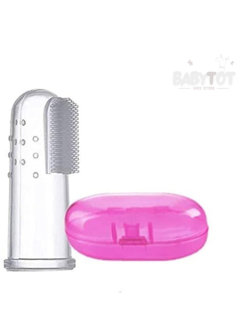 BABYTOT BABYTOT Silicone Baby Finger Toothbrush - Ideal for Teething Training and Oral Hygiene - Image 1