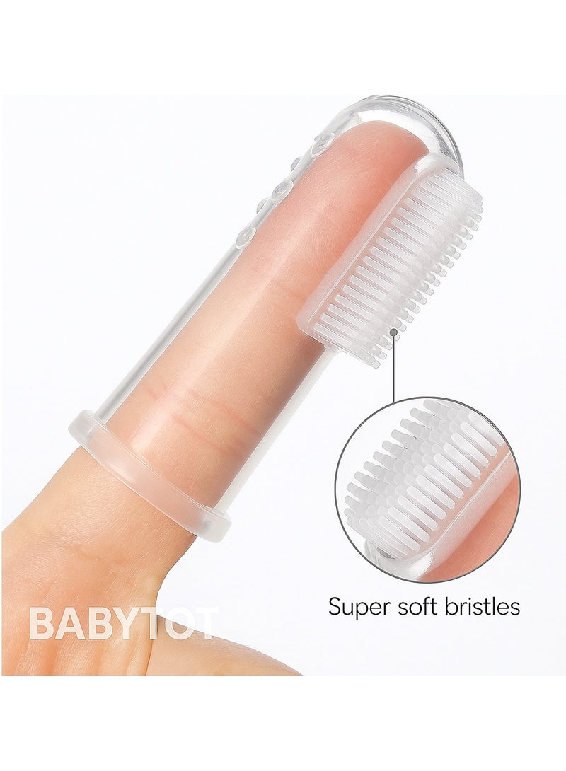 BABYTOT BABYTOT Silicone Baby Finger Toothbrush - Ideal for Teething Training and Oral Hygiene - Image 3