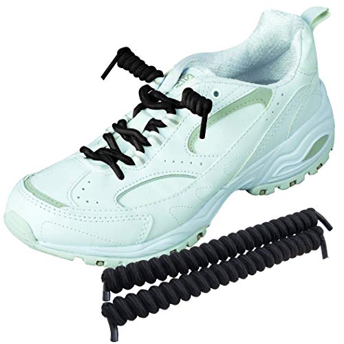 FOOTMATTERS No Tie Shoe Laces for Kids and Adults - Elastic Curly Shoelaces for Sneakers - White - 1 Pair - Image 4