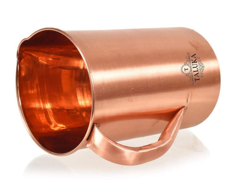 Taluka Copper Jug Pitcher with Brass Knob 1500 ML Serving Storage Water Good Health Benefits - Image 3