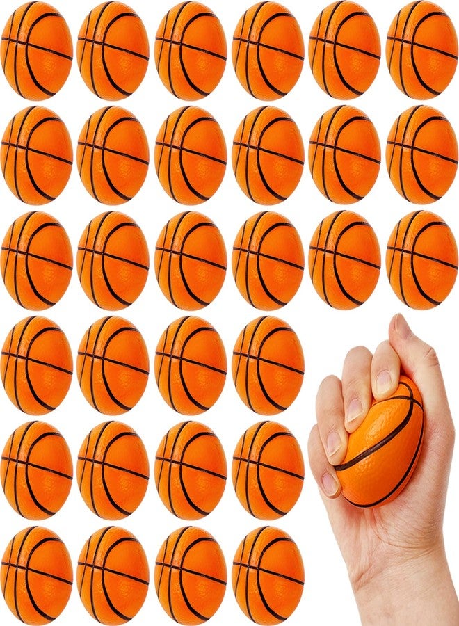 Baaxxango 30 Pack 2.5 Inch Basketball Stress Ball,Mini Soft Foam Basketballs,Squeeze Sports Balls for Sport Theme Party Favor Kids Decoration Stress Relief - Image 1