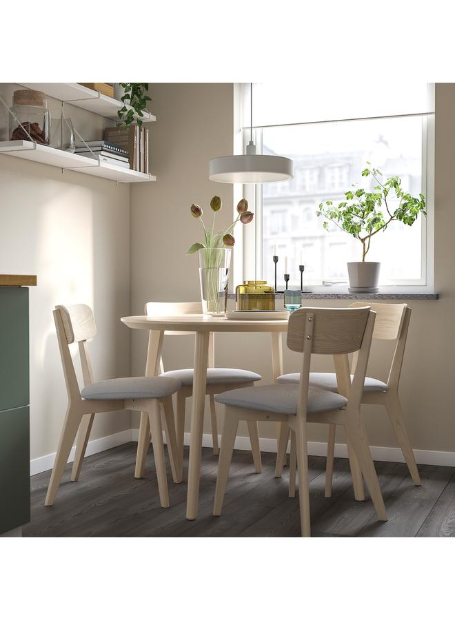 إيروريكس كرسي، خشب الرماد/تالميرا أبيض/أسود - Image 2