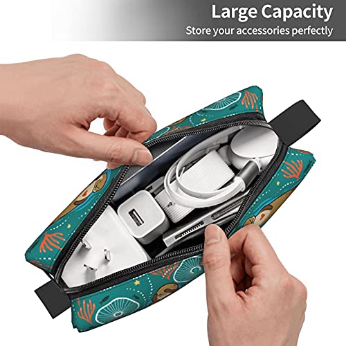 YISHOW Otters Family Makeup Bag Adorable Travel Cosmetic Toiletry Organizer Case for Women - Image 5
