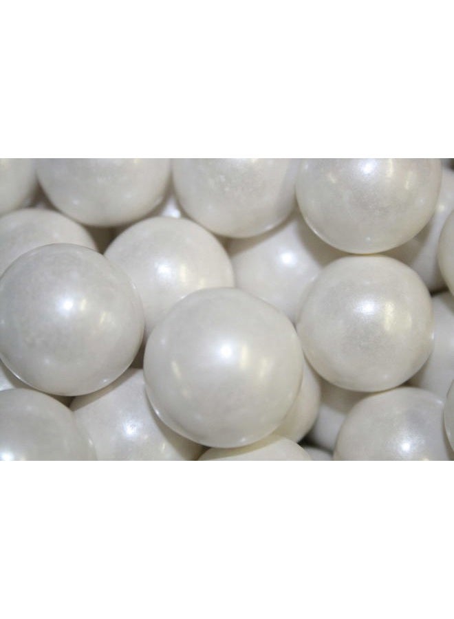 Bayside Candy 1" Large Gumballs - Colored Gumball Collection - Gumball Machine - Shimmer and Solid Colors (Shimmer White/Pearl White Gumballs 1" Large, 1LB) - Image 3